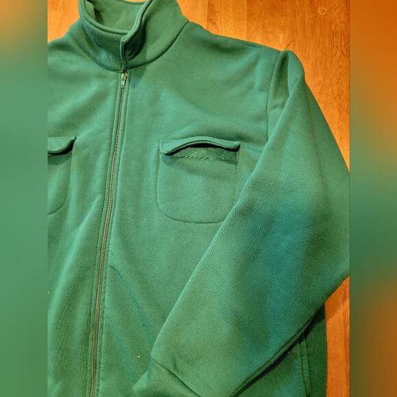 Mens Haband Long Sleeve Teal Zip Up Jacket - Picture 9 of 9